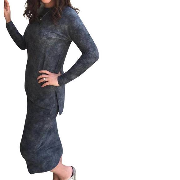 NEW DANIELLA FAYE midi skirt in grey - Picture 1 of 1